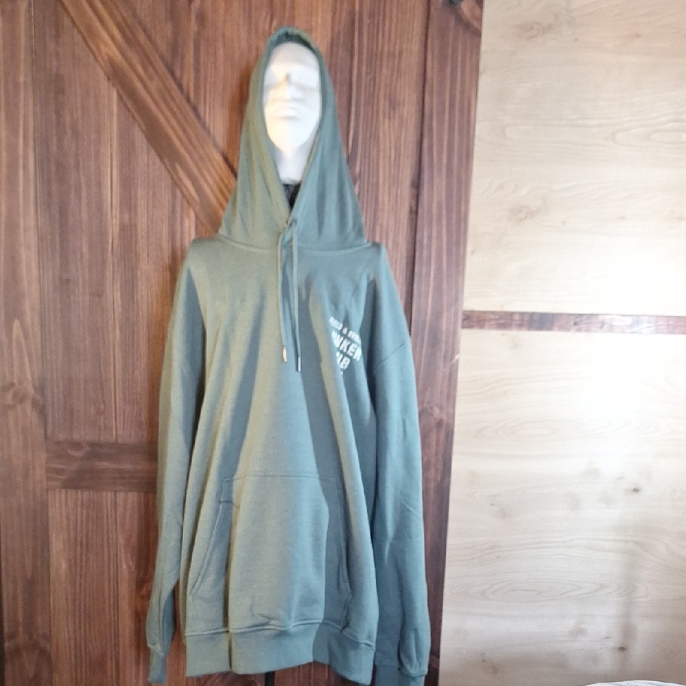 NWT Field & Stream Olive Green Pullover Hoodie with Chest Print